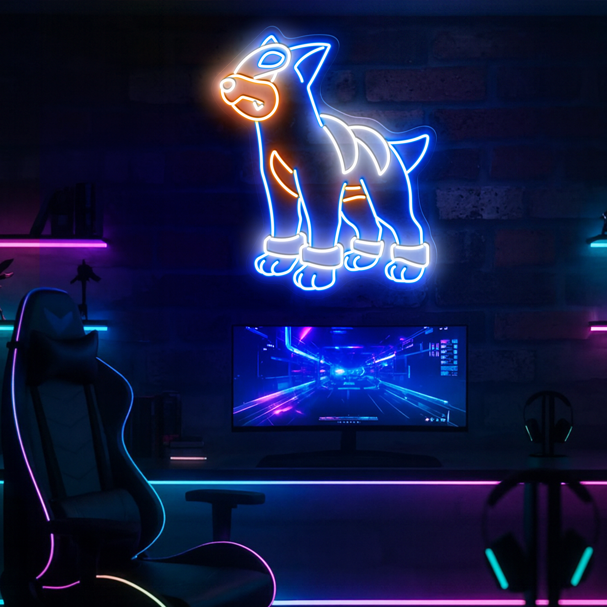 Pokemon Houndour Neon Sign