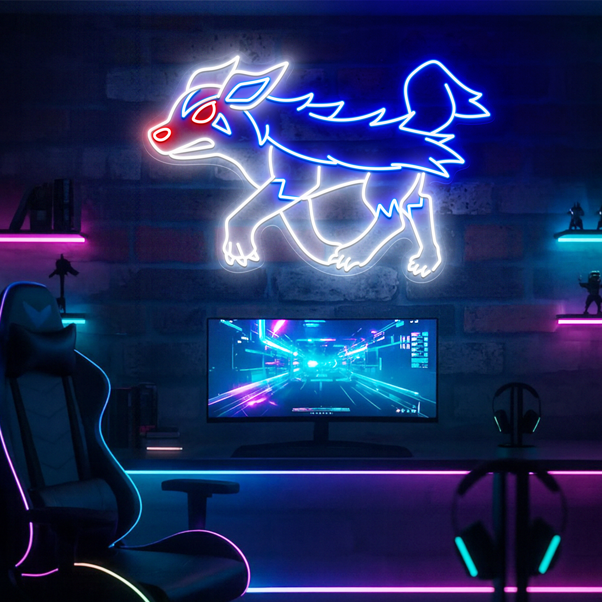 Pokemon Mightyena Neon Sign