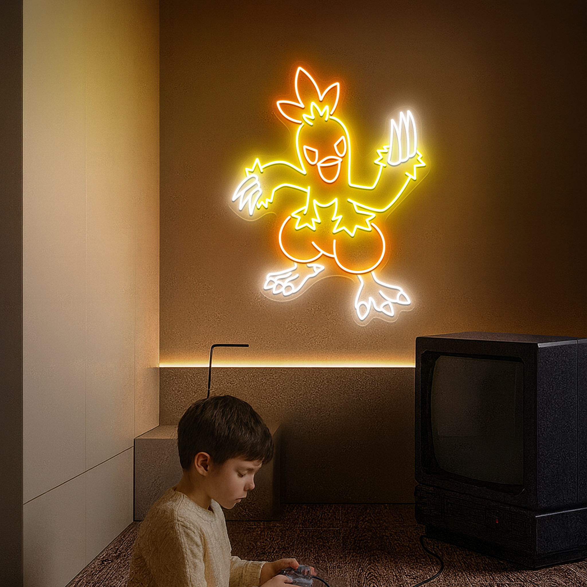 Combusken Pokemon Neon Signs