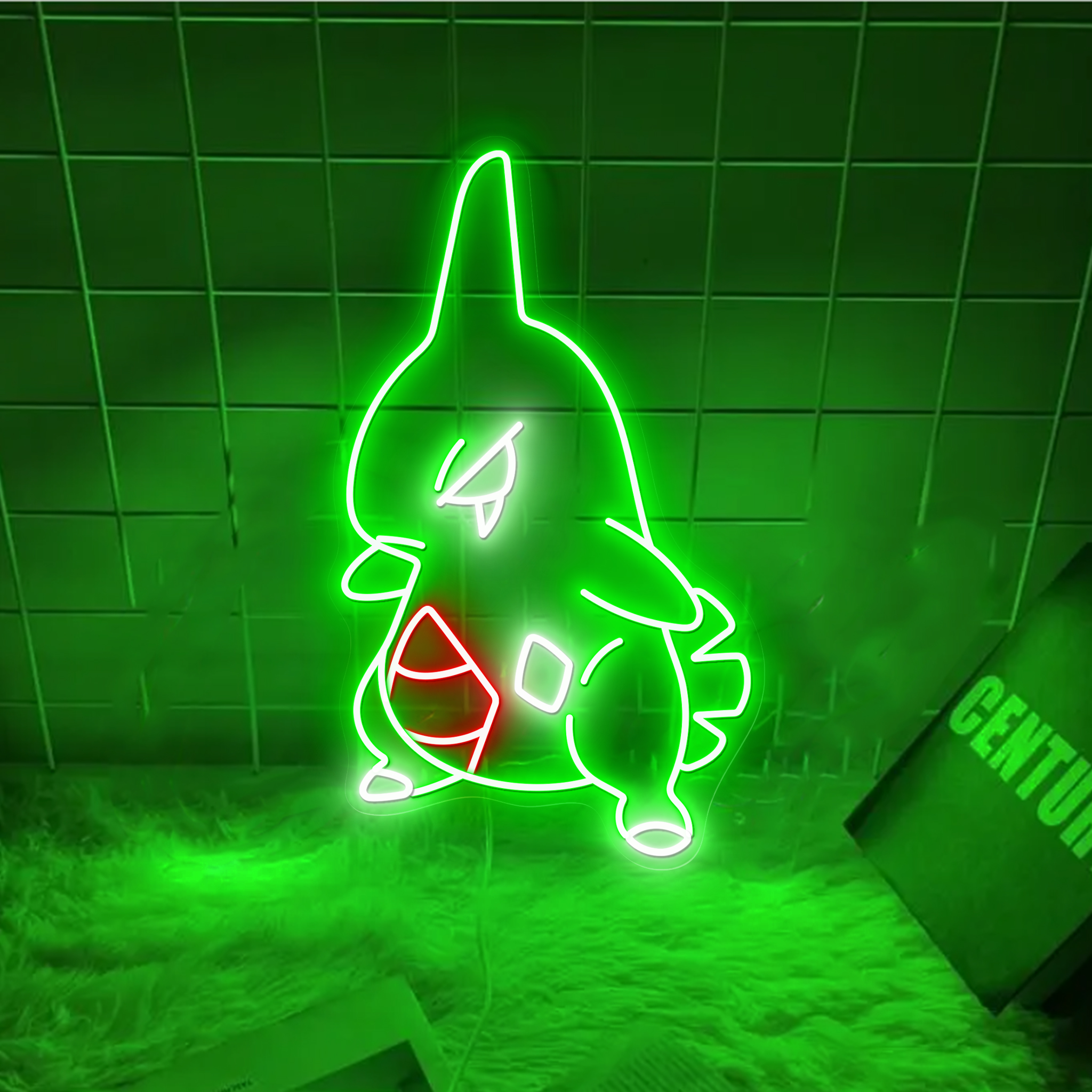 Larvitar Pokemon Neon Sign