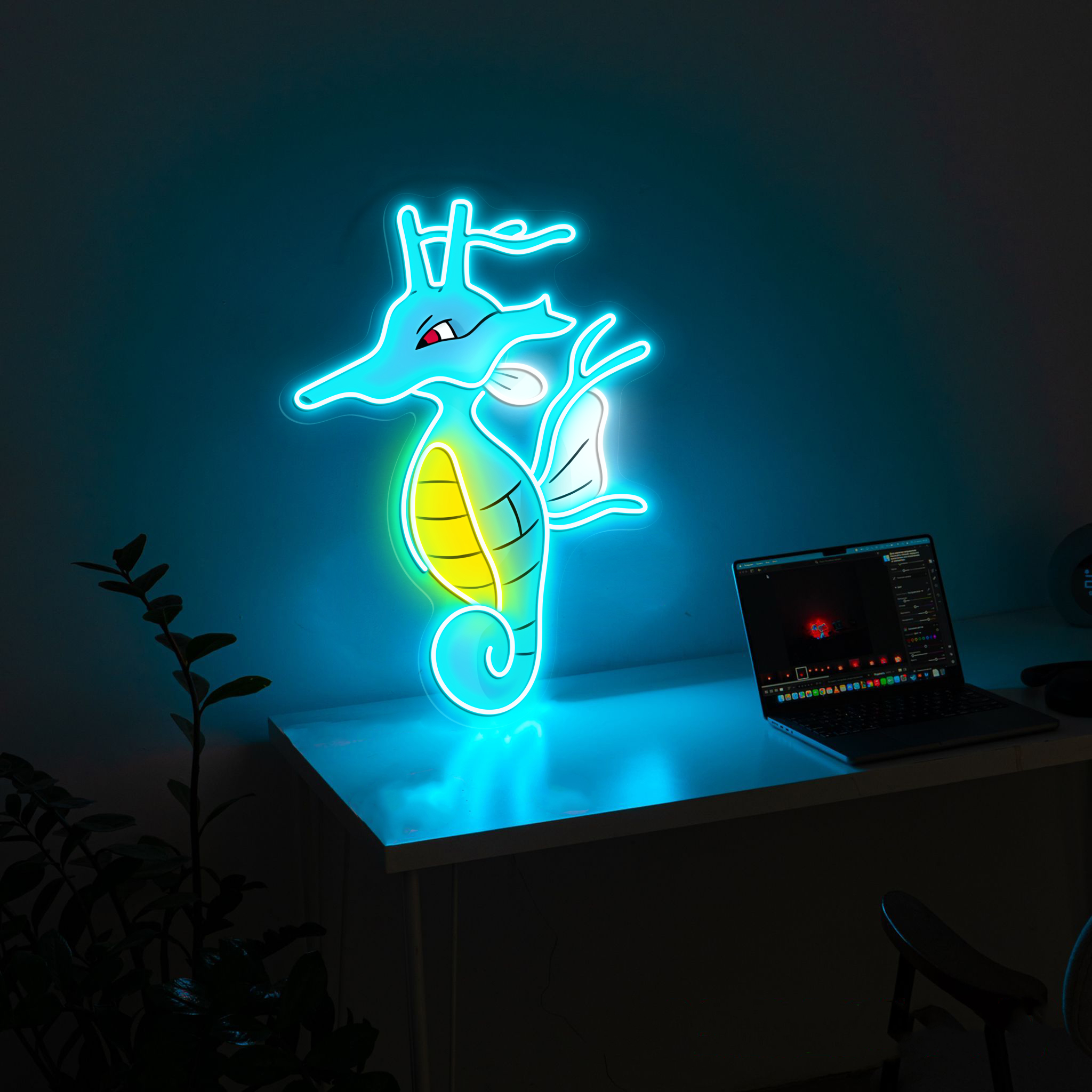 Kingdra Pokemon UV Sign