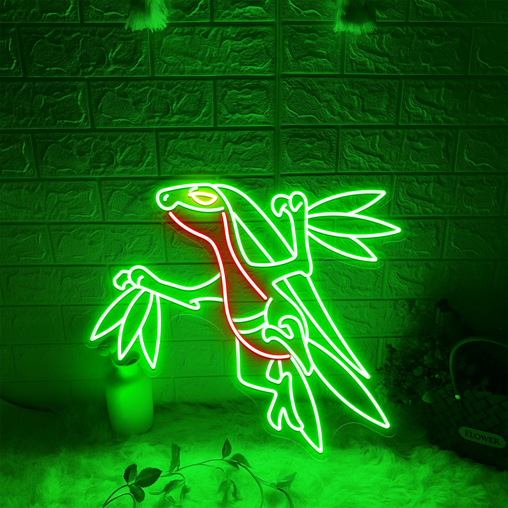 Grovyle Pokemon Neon Sign