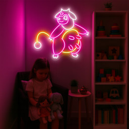 Miltank Pokemon Neon Sign