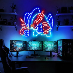 Swampert Pokemon Neon Sign