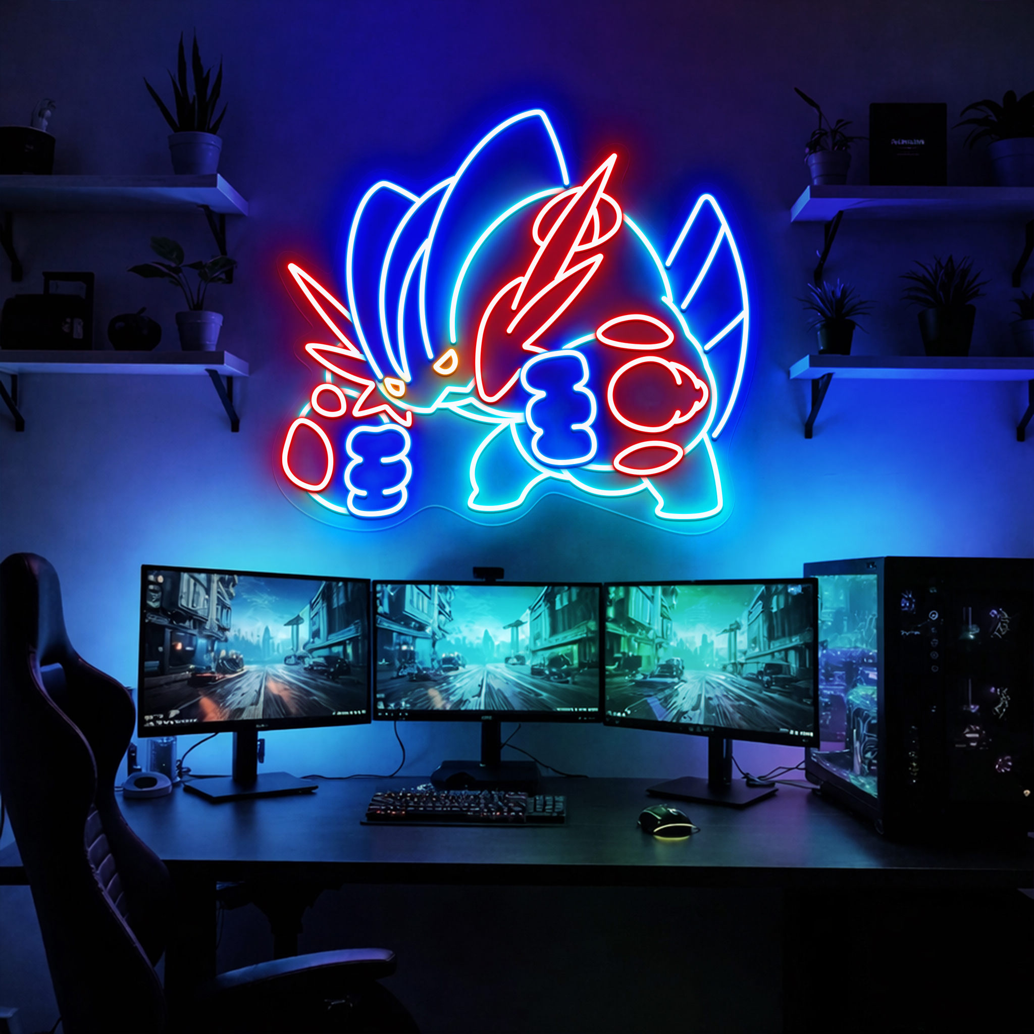 Swampert Pokemon Neon Sign