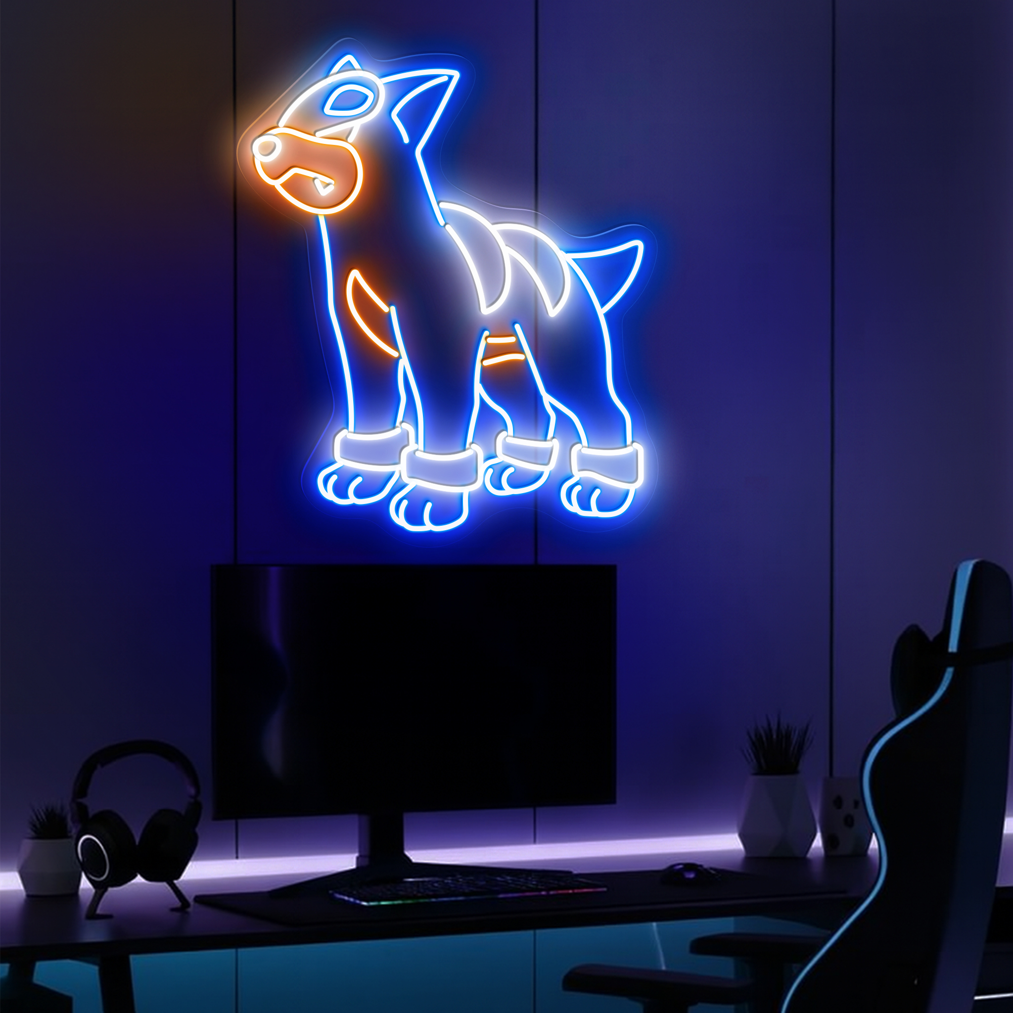 Pokemon Houndour Neon Sign