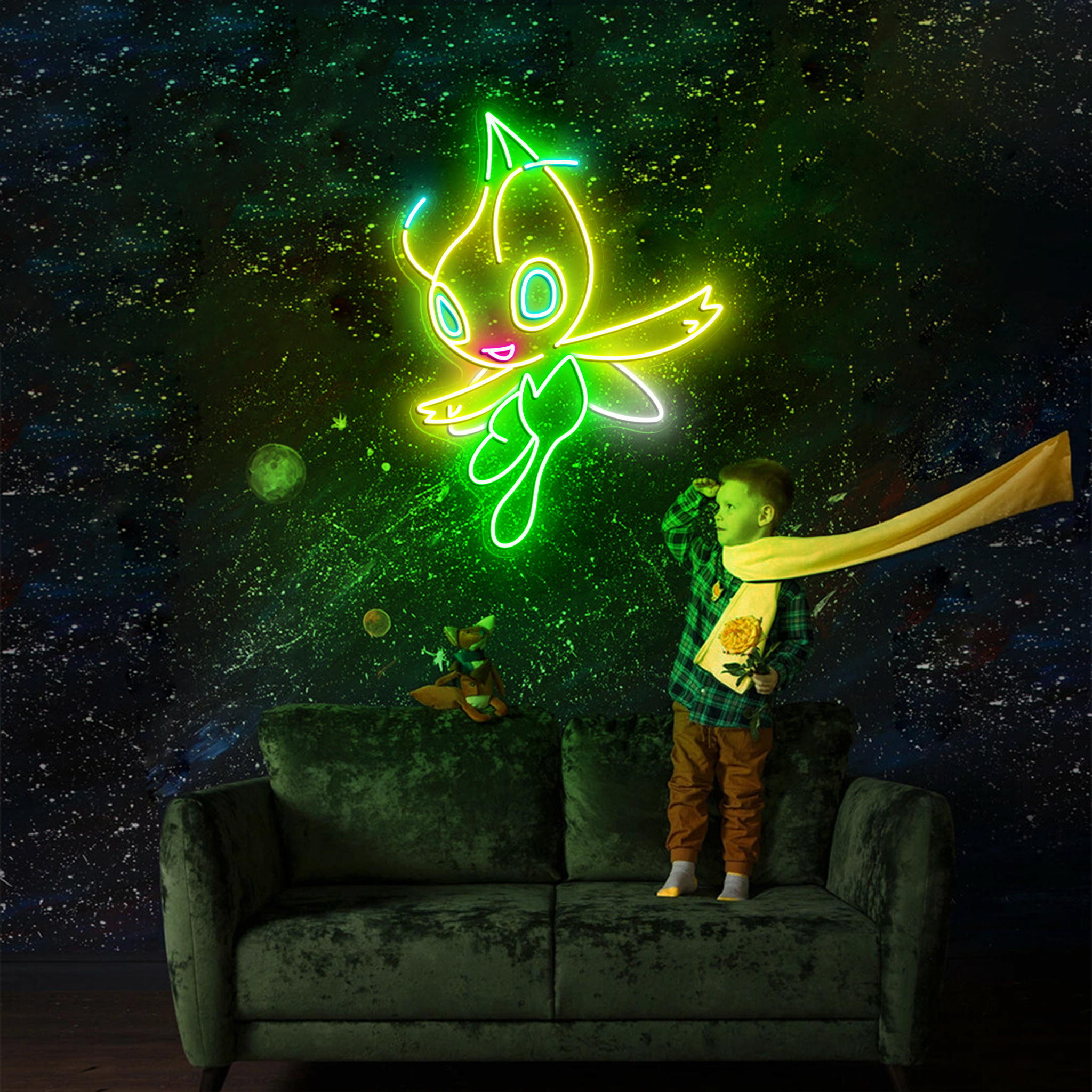 Celebi Pokemon Neon Signs