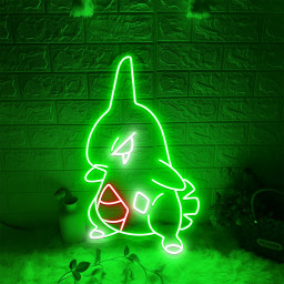 Larvitar Pokemon Neon Sign