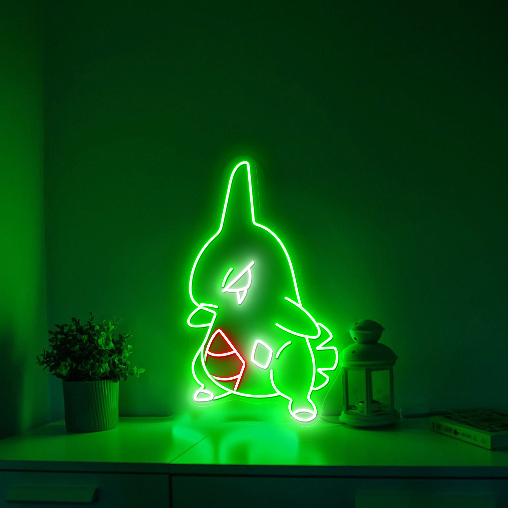 Larvitar Pokemon Neon Sign