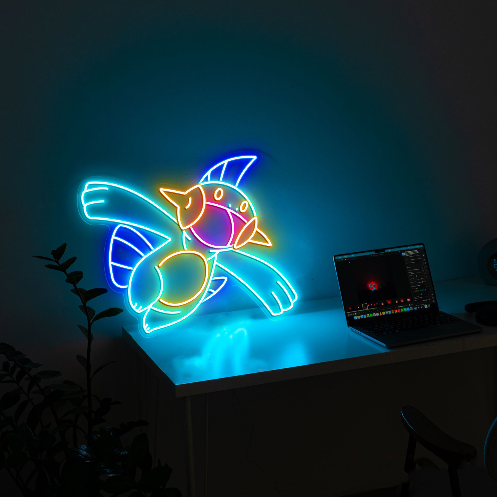 Marshtomp Pokemon Neon Sign