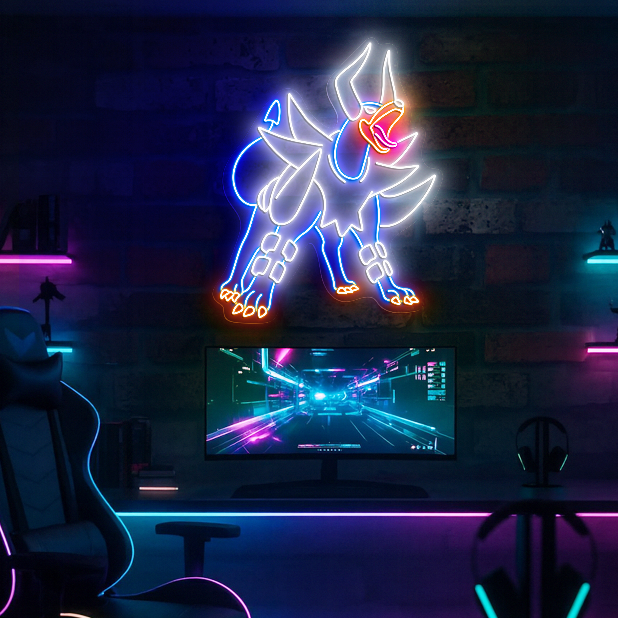 Pokemon Mega Houndoom Neon Sign