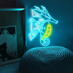 Mega Kingdra Pokemon Neon Sign