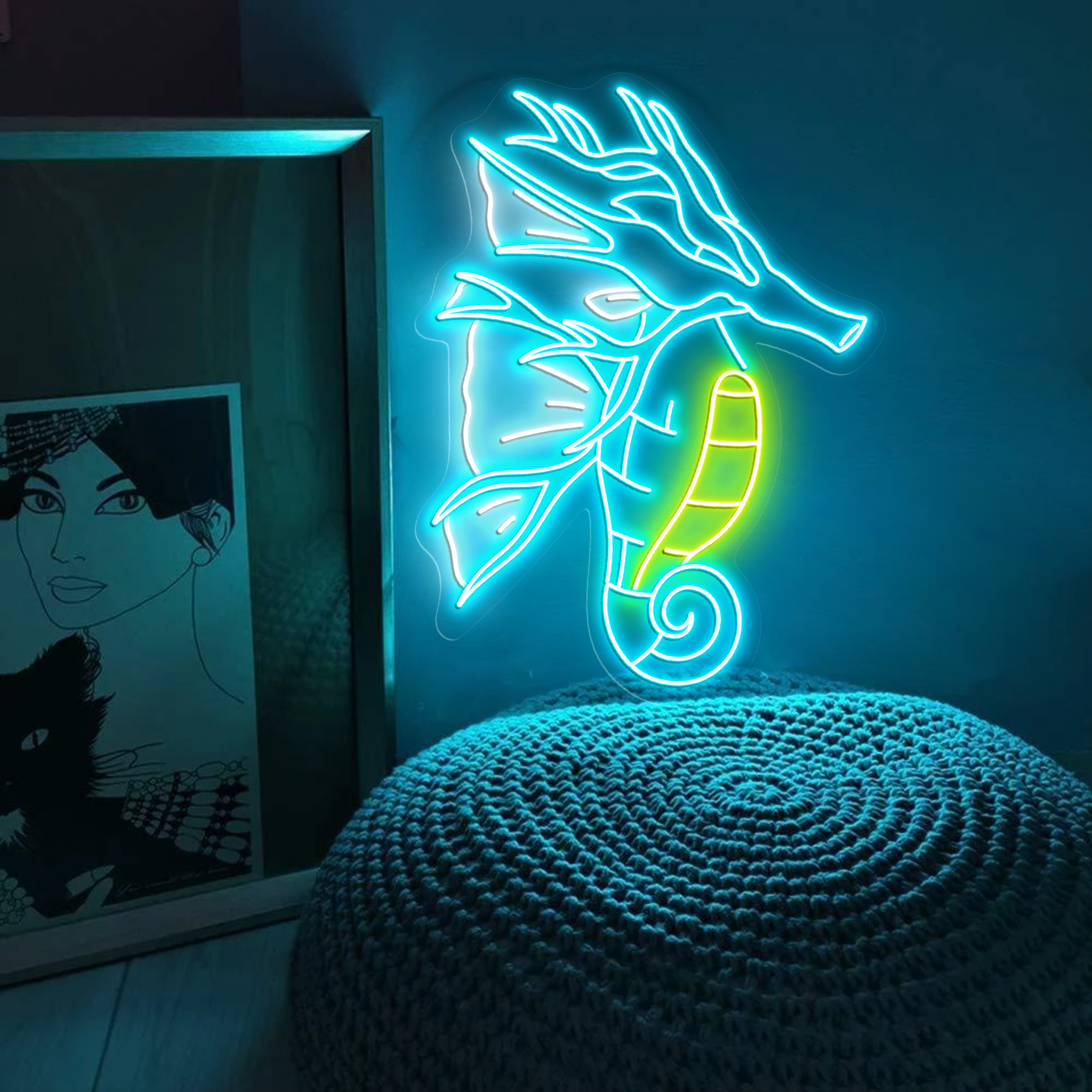 Mega Kingdra Pokemon Neon Sign
