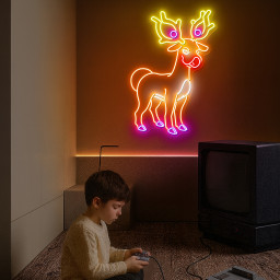 Pokemon Stantler Neon Signs