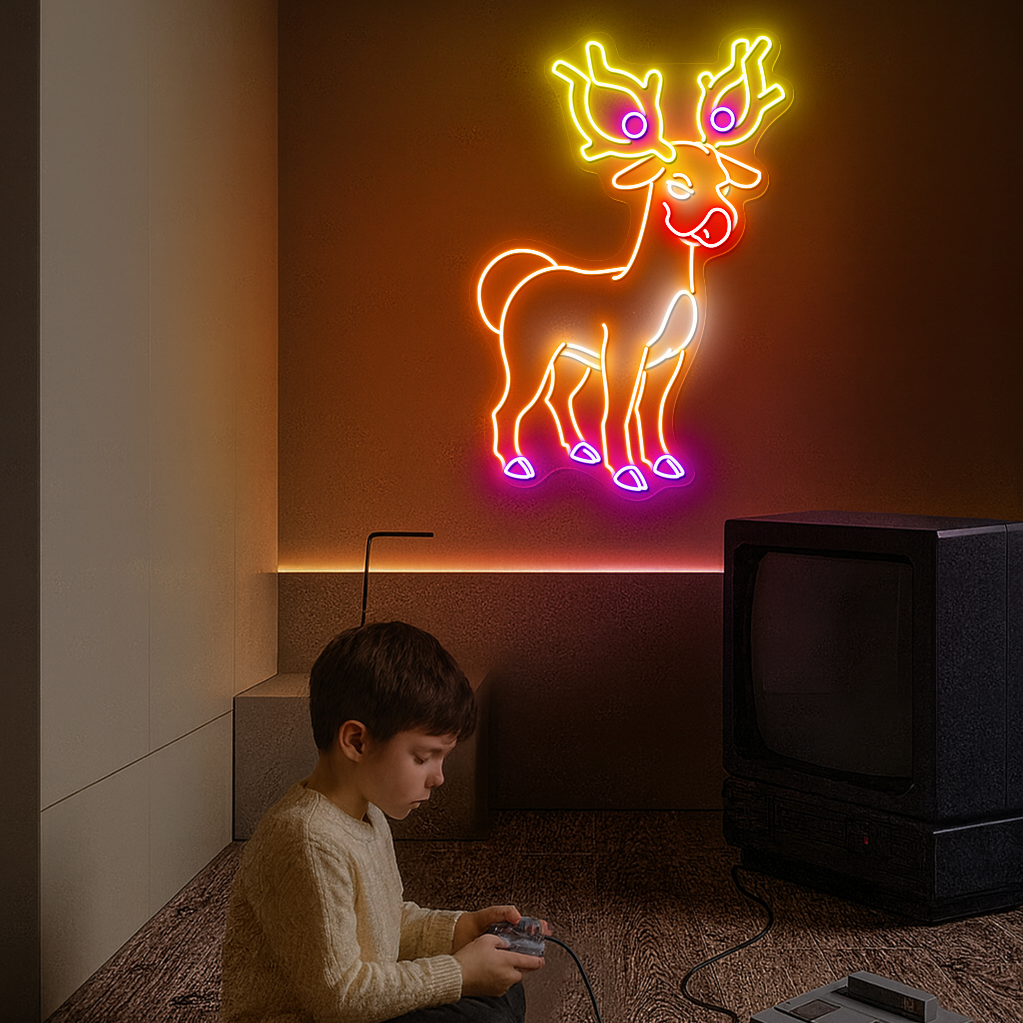 Pokemon Stantler Neon Signs