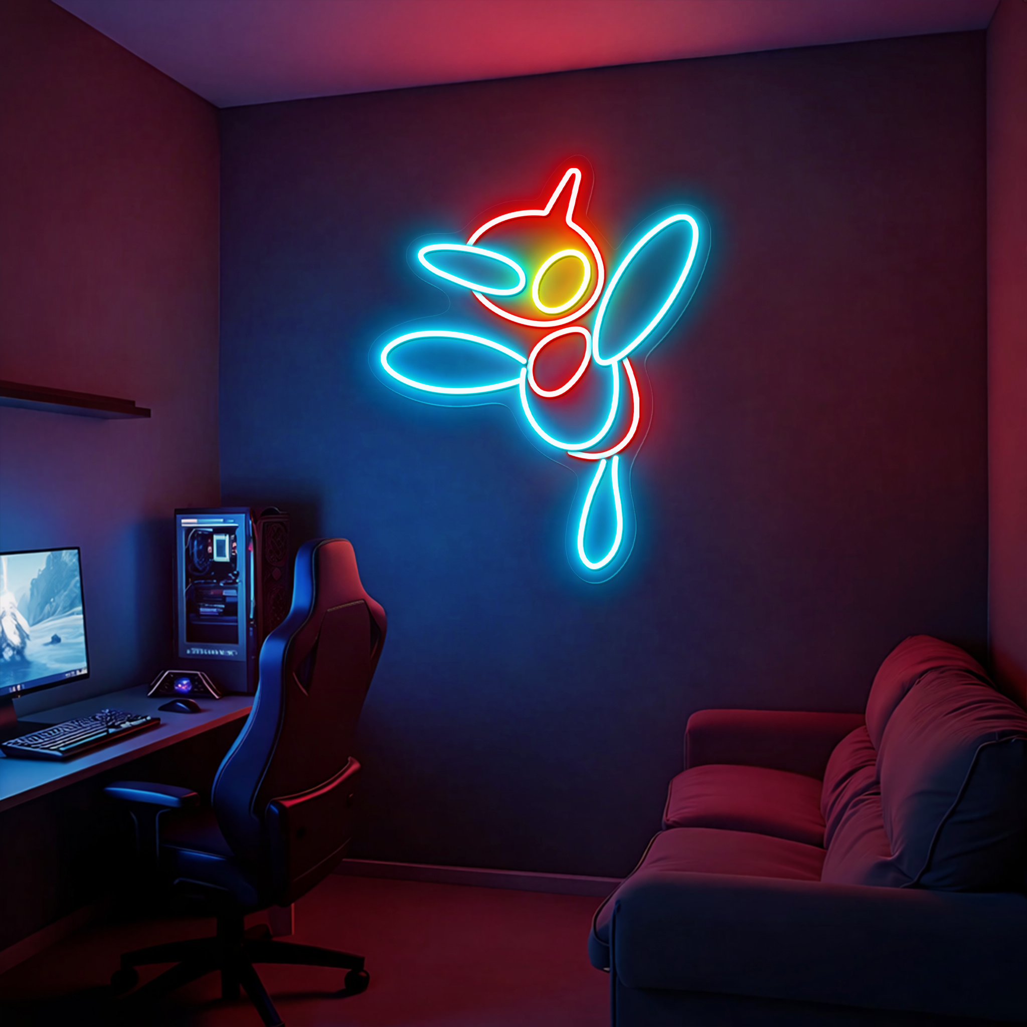 Pokemon Porygon2 Neon Signs