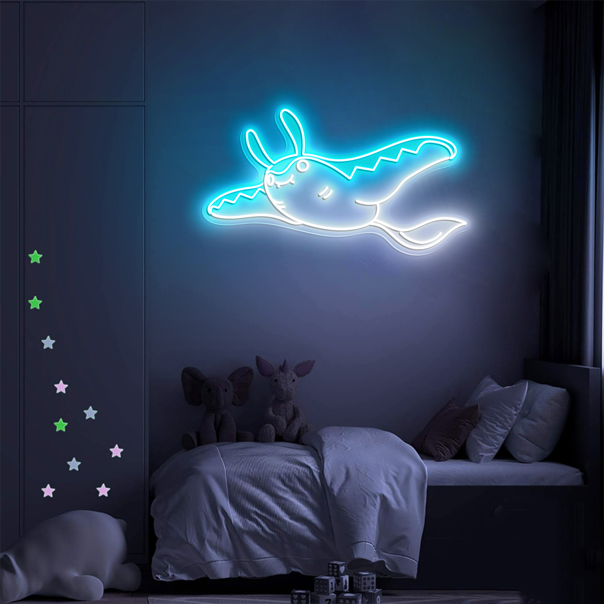 Mantine Pokemon Neon Sign