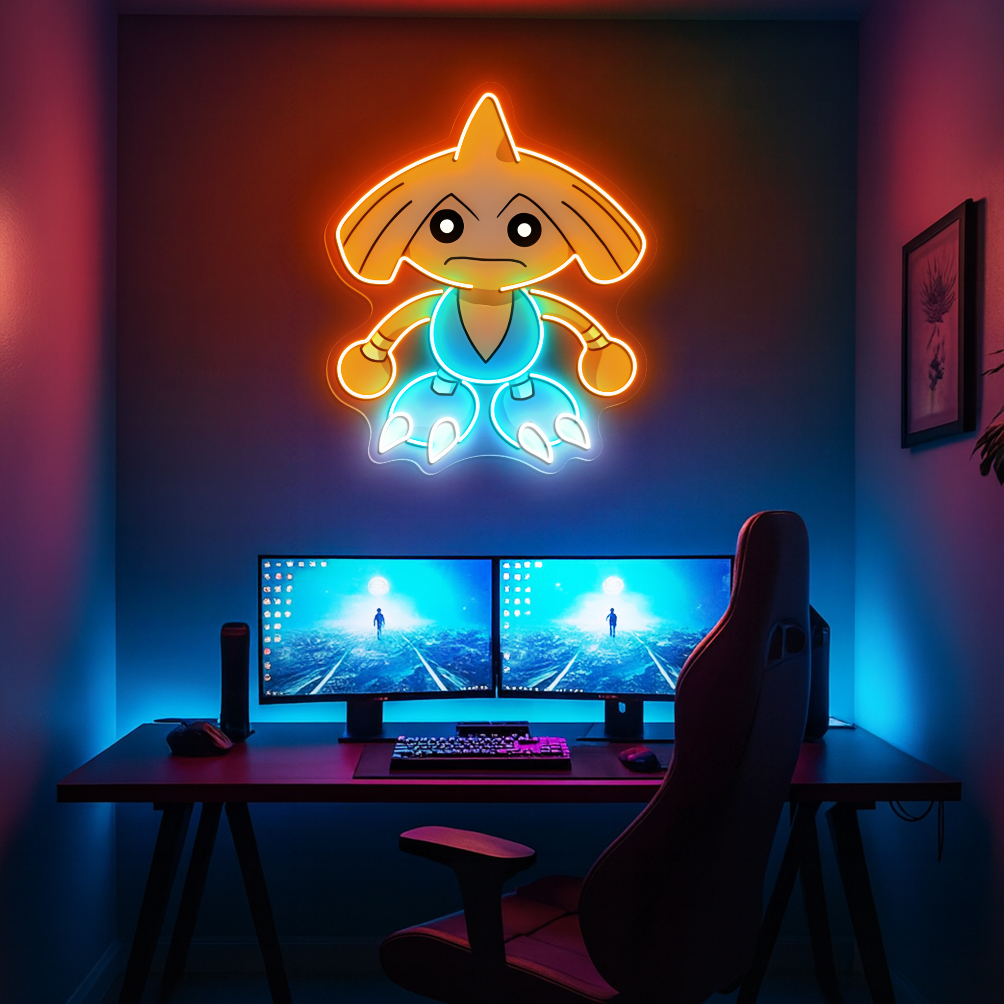 Pokemon Hitmontop UV Sign