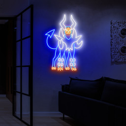 Pokemon Mega Houndoom Neon Signs