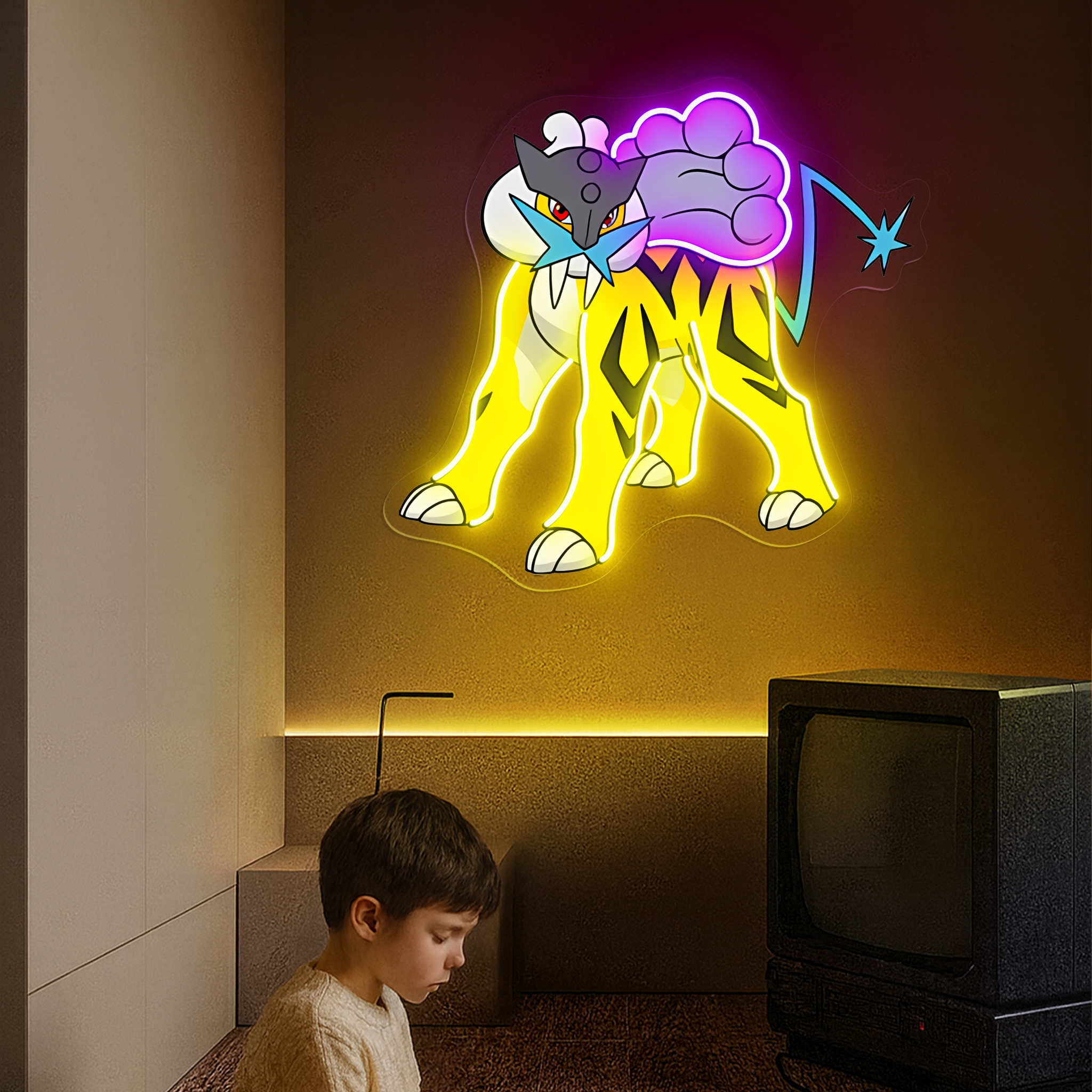 Pokemon Colorless Sign Raikou Pokemon UV Sign - Custom Personalised LED Neon Signs, Handmade ...