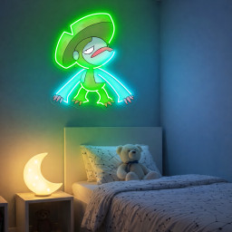 Lombre Pokemon UV Sign