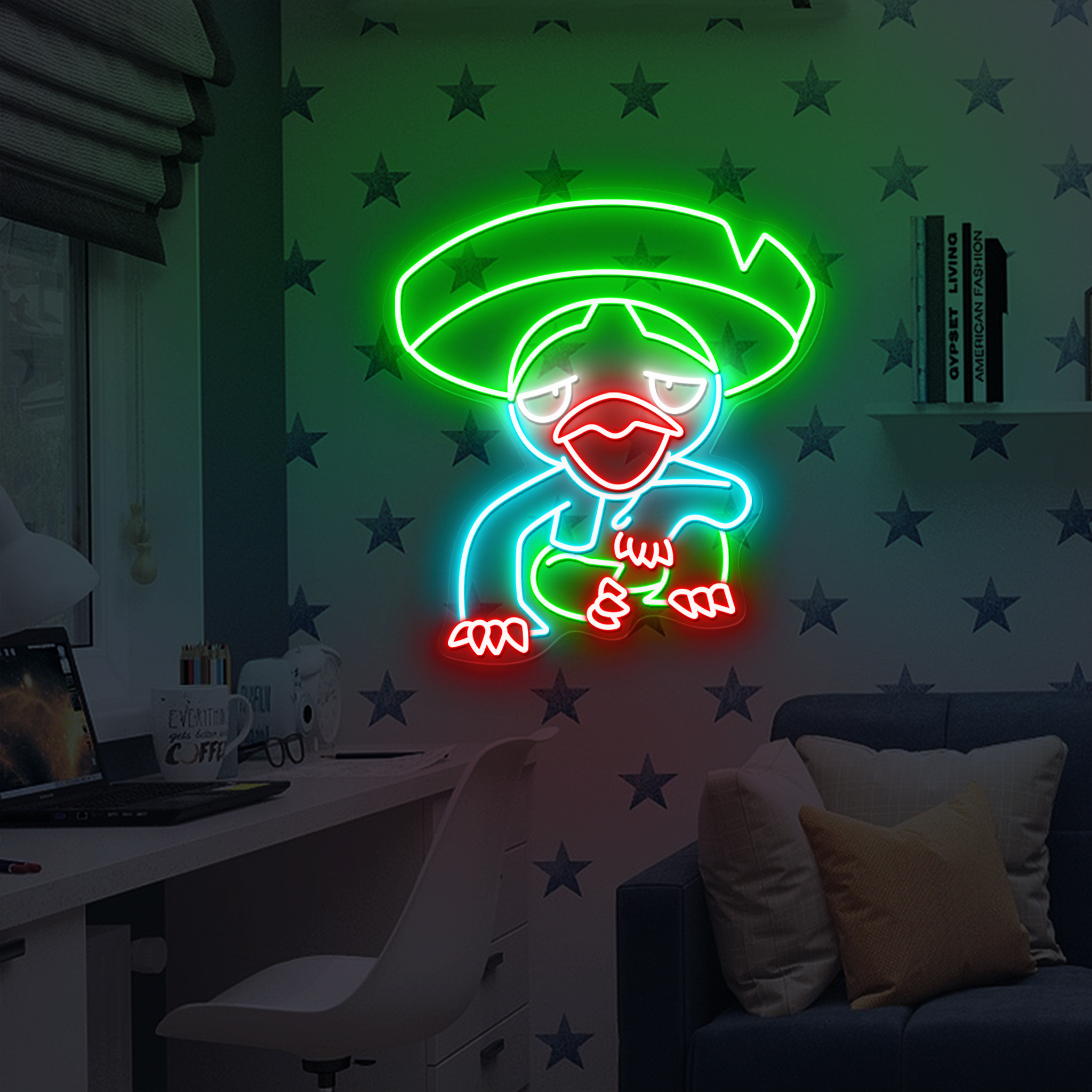 Lombre Pokemon Neon Signs