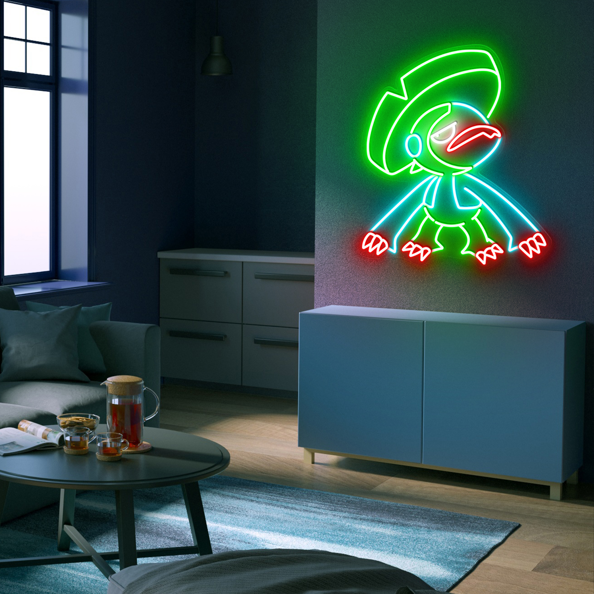 Lombre Pokemon Neon Sign
