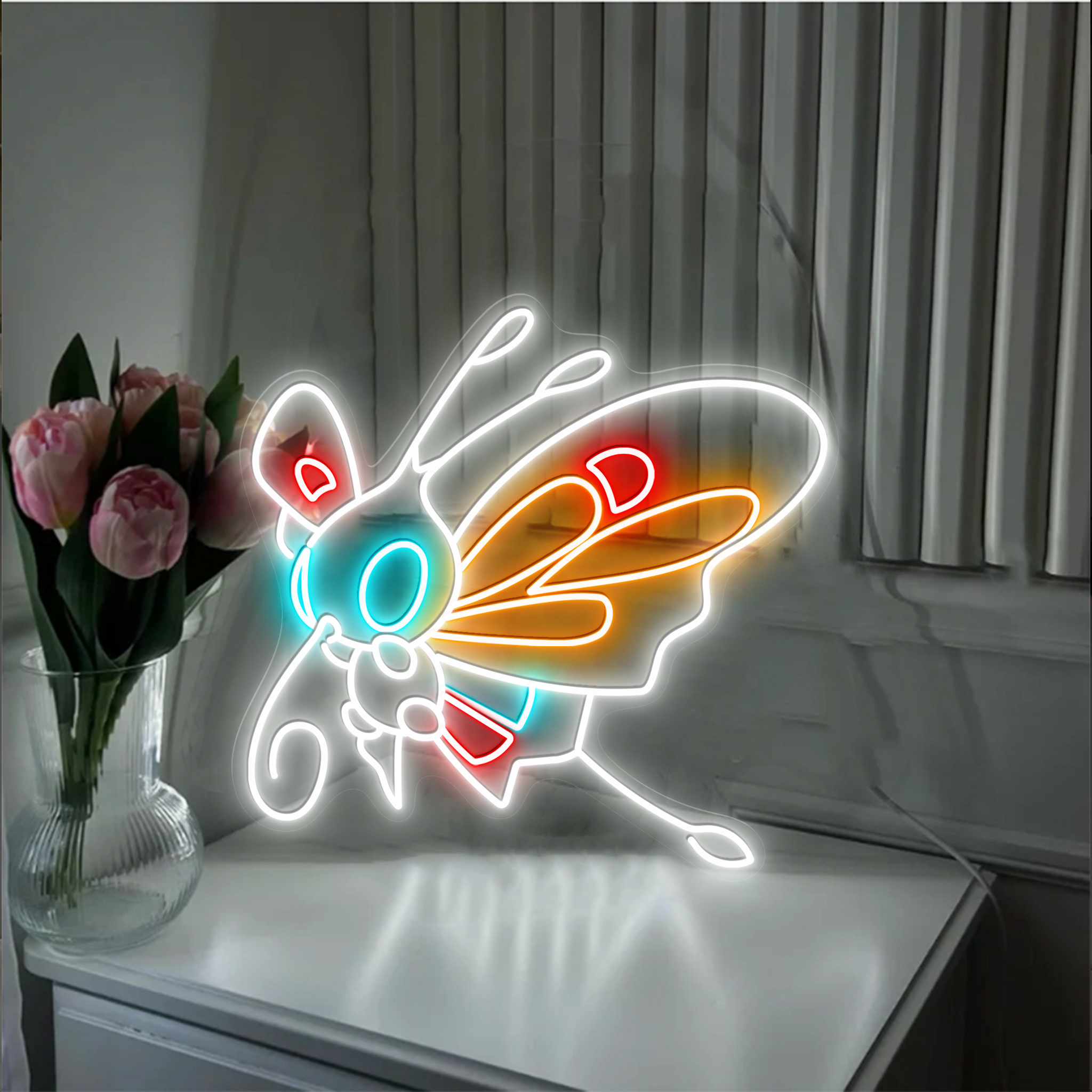 Beautifly Pokemon Neon Sign