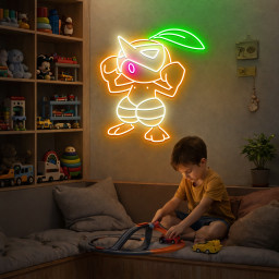 Nuzleaf Pokemon Neon Sign