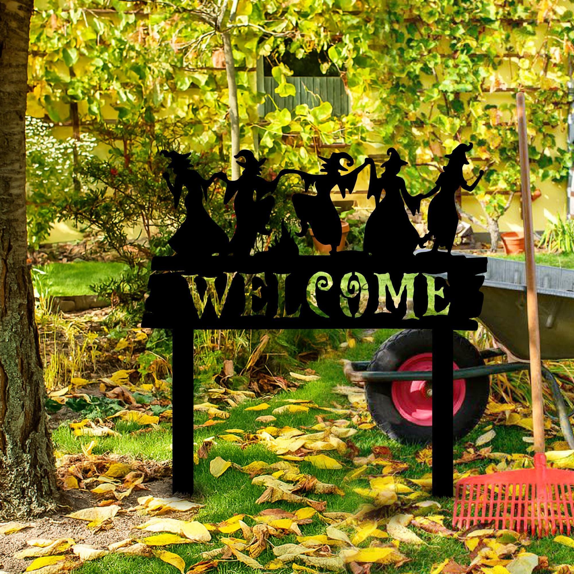 Custom Halloween Metal Garden Stake, Halloween Wall Art, Every Garden Steel Sign, Halloween Gift, Spooky Garden Decor, Custom Christmas Gift