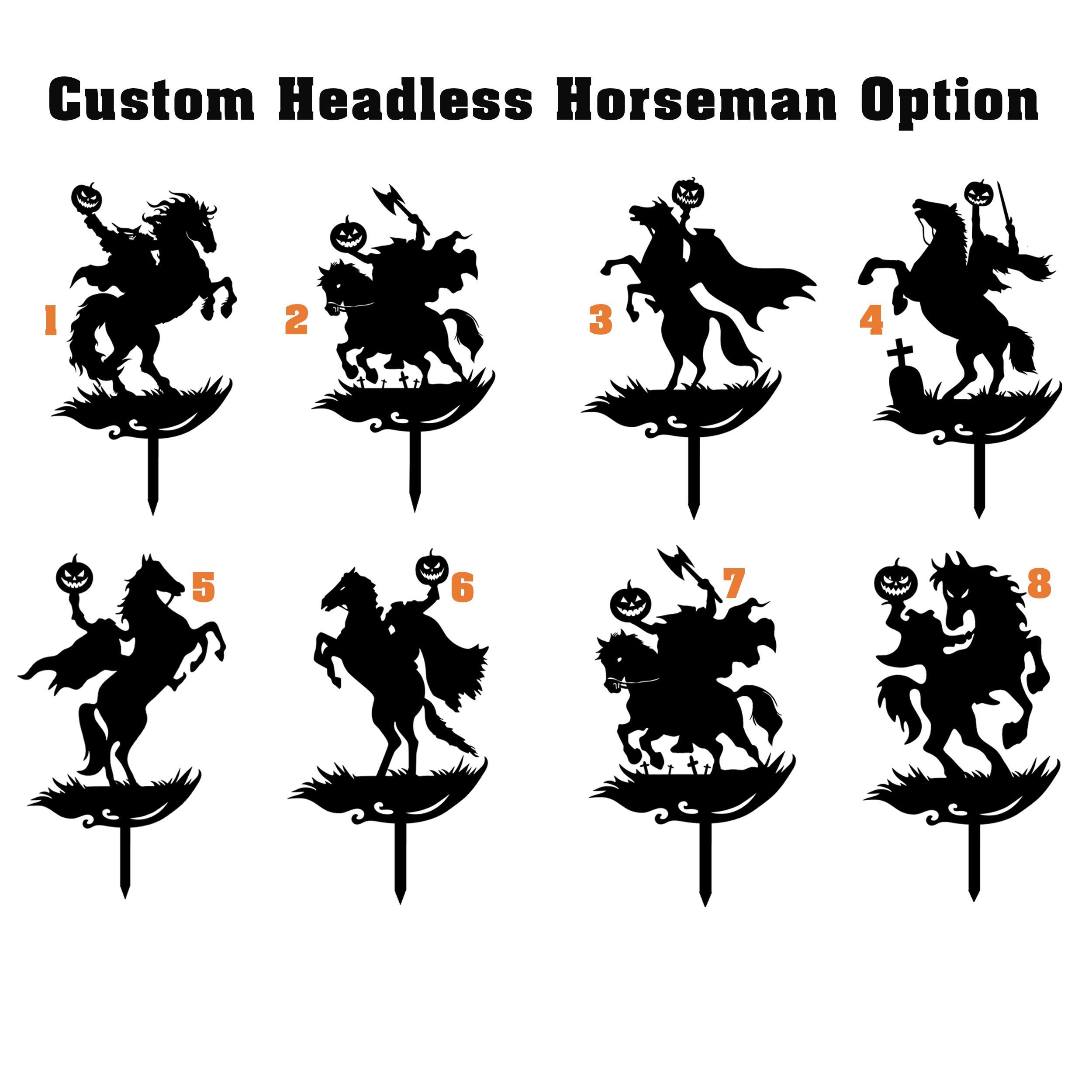 Headless Horseman Metal Yard Stake, Halloween Garden Stake, Halloween Garden Art, Spooky Decor, Outdoor Halloween Decor, Halloween Gifts