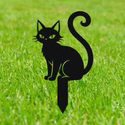 Metal Halloween Garden Stake,Pumpkin Ghost Cat Sign,Halloween Yard Decor,Halloween Gift,Funny Outdoor Decor,Lawn Sign,Trick Or Treat Decor
