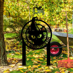 Custom Halloween Metal Garden Stake, Halloween Wall Art, Every Garden Steel Sign, Halloween Gift, Spooky Garden Decor, Custom Christmas Gift