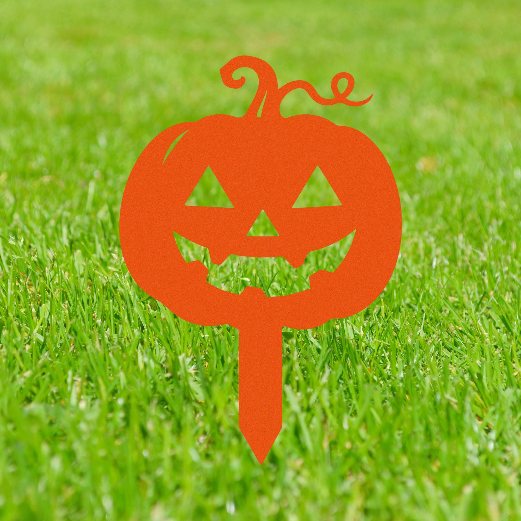 Metal Halloween Garden Stake,Pumpkin Ghost Cat Sign,Halloween Yard Decor,Halloween Gift,Funny Outdoor Decor,Lawn Sign,Trick Or Treat Decor