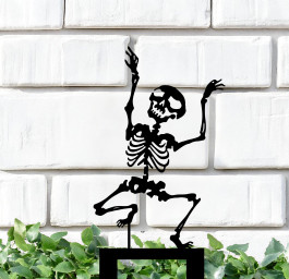 Skeleton Halloween Garden Sign, Halloween Outdoor Skeleton Decor, Funny Halloween Yard Art, Halloween Yard Stakes,Halloween Metal lawn Sign